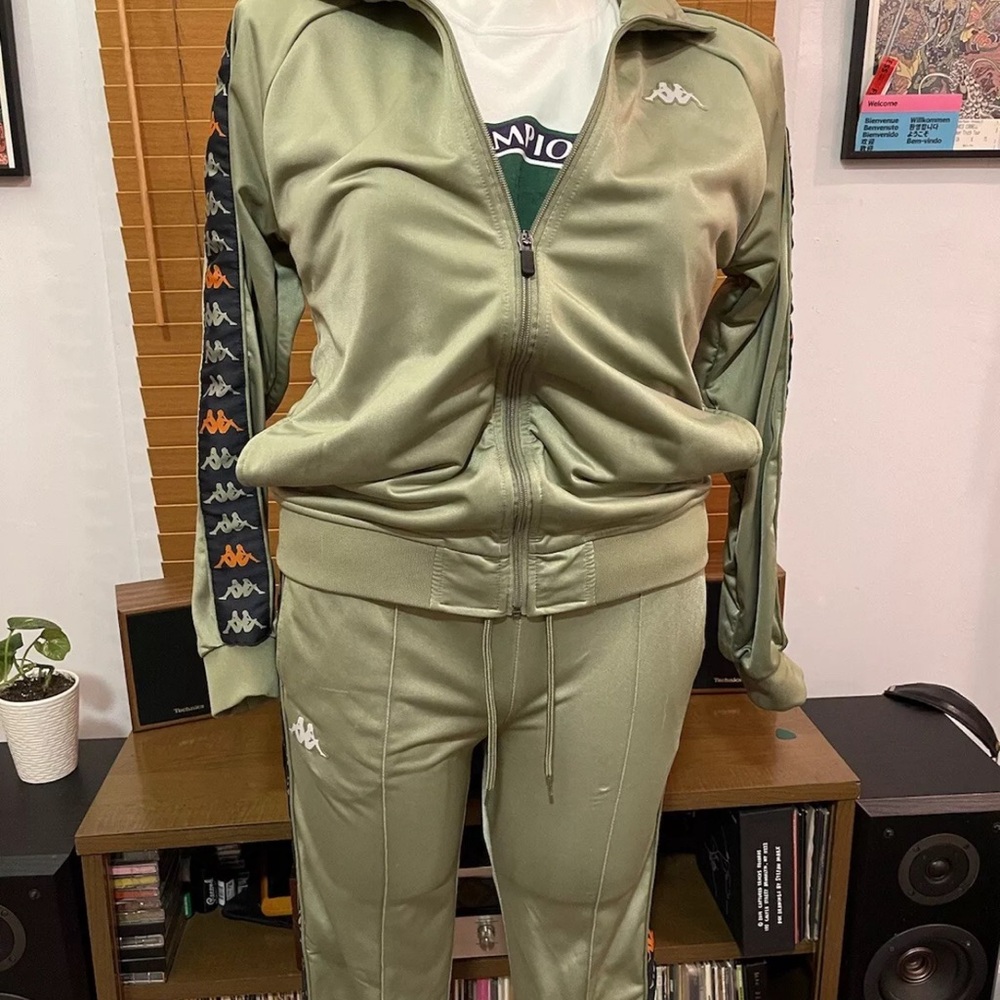 Kappa Olive Green Tracksuit Size M